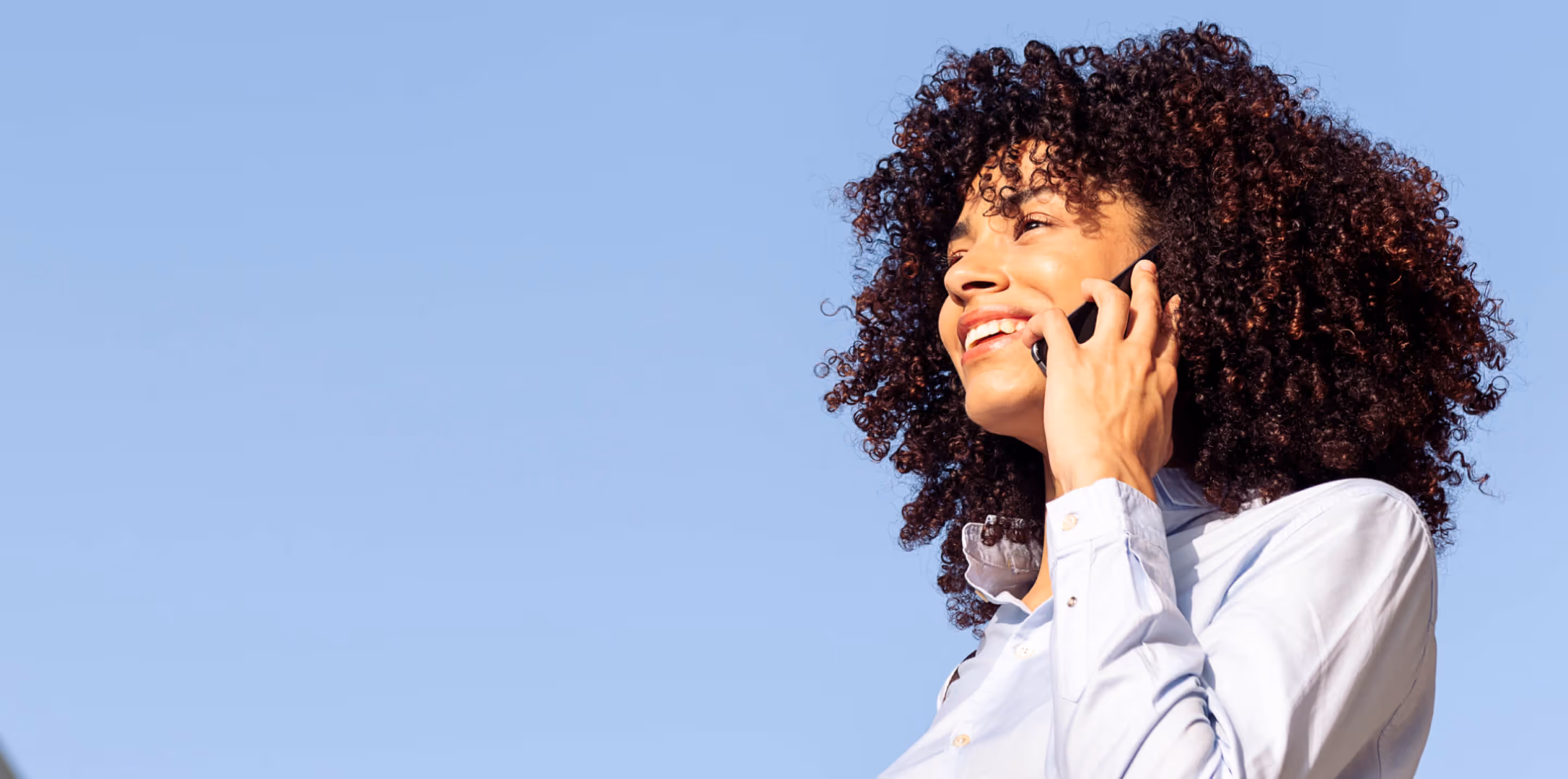 Woman talking on the phone