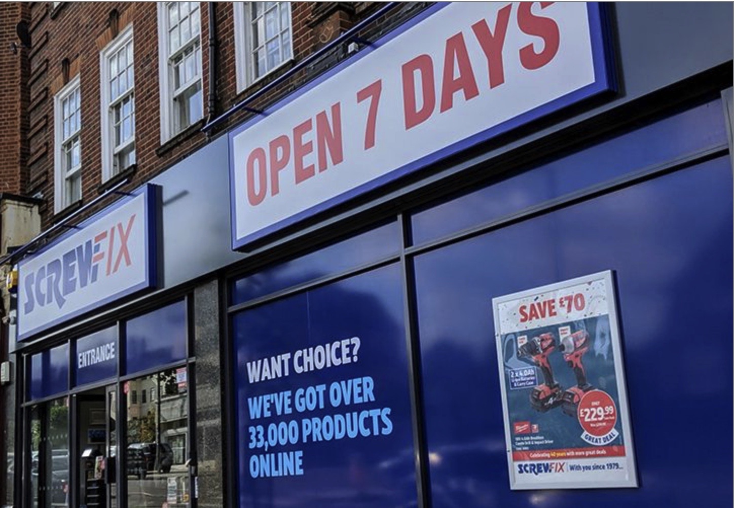 Screwfix opens seven stores in eight weeks
