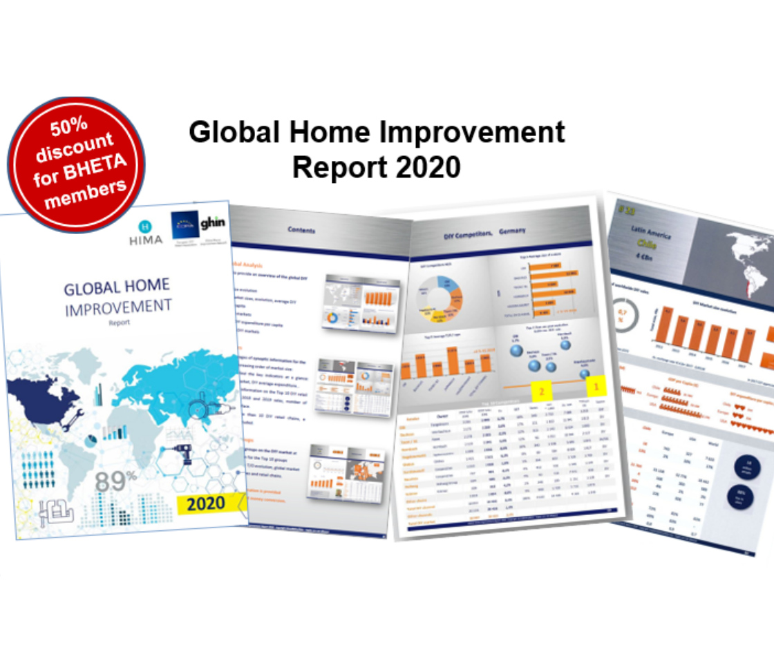 Global Home Improvement  Report 2020 available to BHETA members with 50% discount