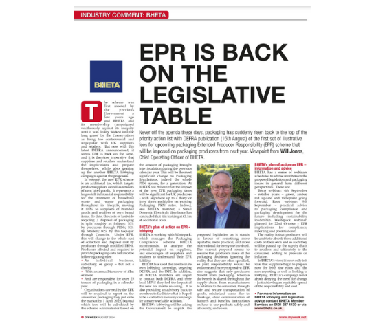 EPR is back on the legislative table