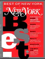 Best of New York Magazine (2002) Cover Photo.