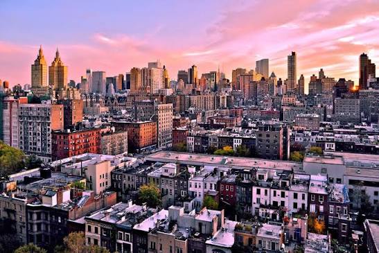 Drone Shot of Upper West Side From above.