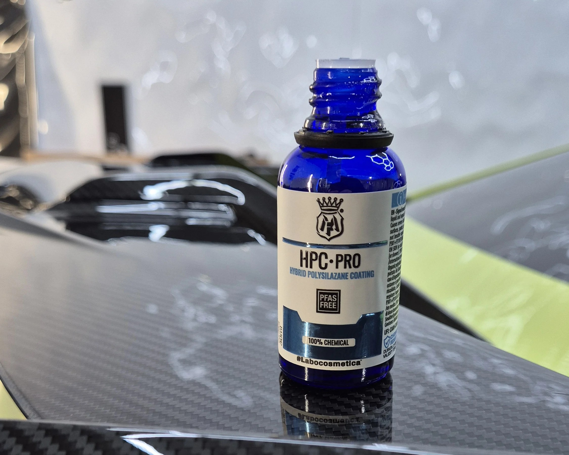 Labocosmetica HPC Pro Ceramic Coating , perfect for New Car paint protection, alongside Gyeon and Gtechniq, at our facility in Wokingham Berkshire, near Reading