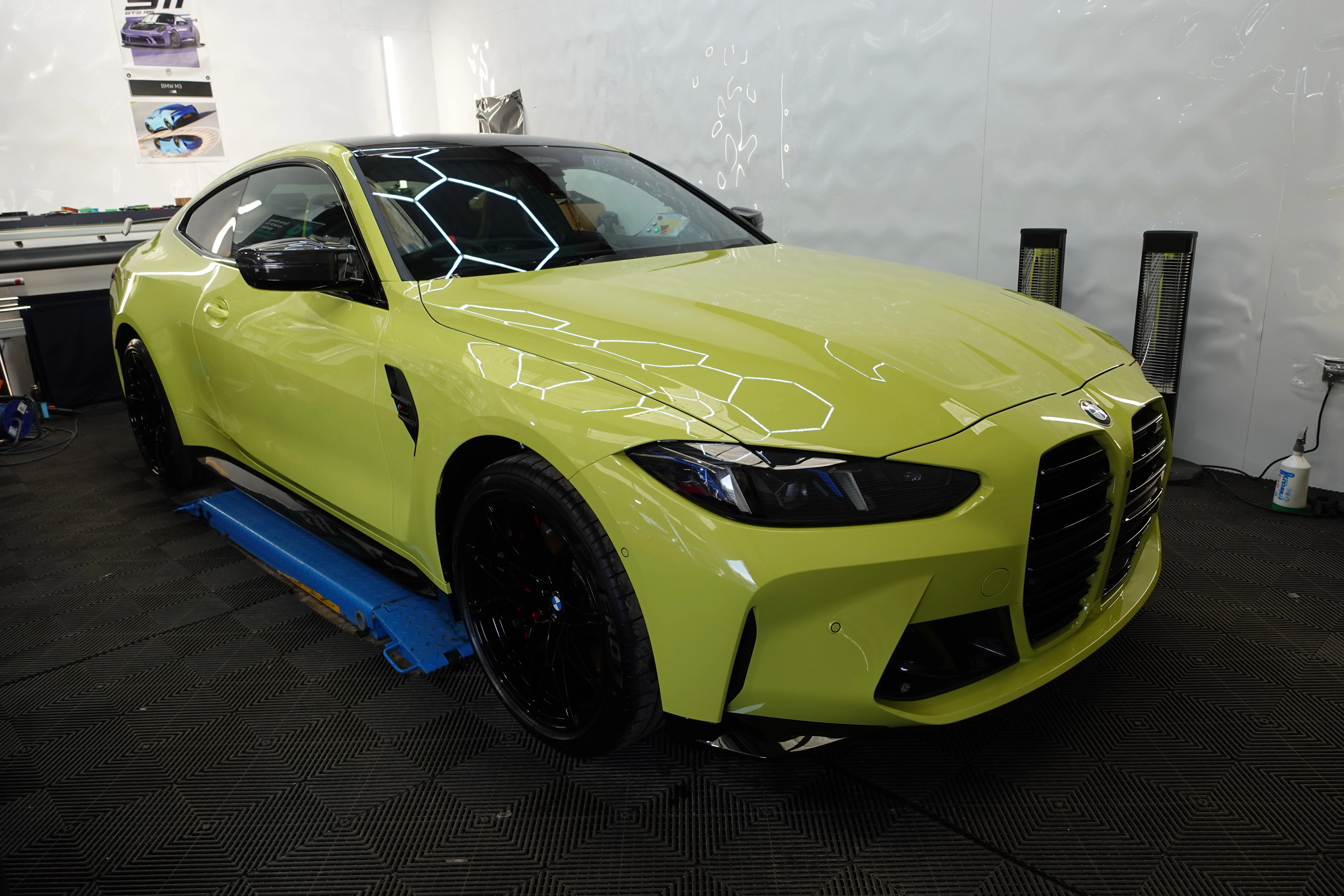Ceramic coating preperation and application, paint correction, BMW M4 G82. Berkshire, Reading, On Track Detailing