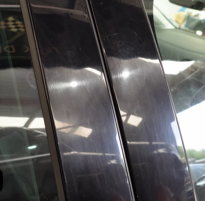 VW Golf Mk7 B Pillar PPF protection gloss back 