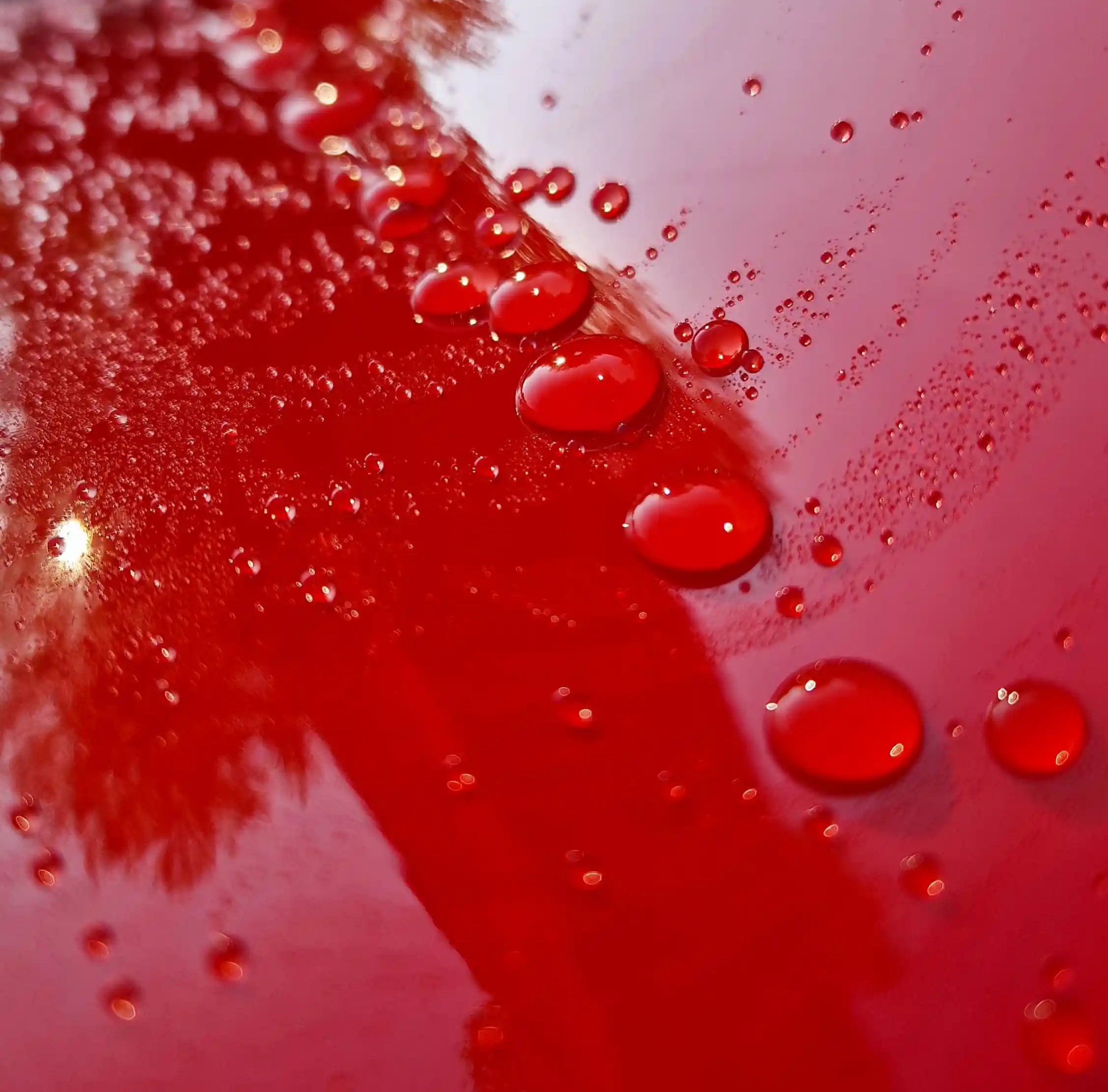 Ceramic coating for cars, beading, hydrophobic water behaviour, self cleaning, Ferrari