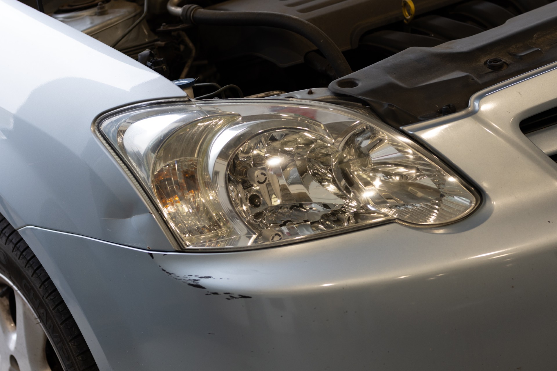 headlight restoration and polishing, berkshire, reading, on track detailing, faded headlights, before