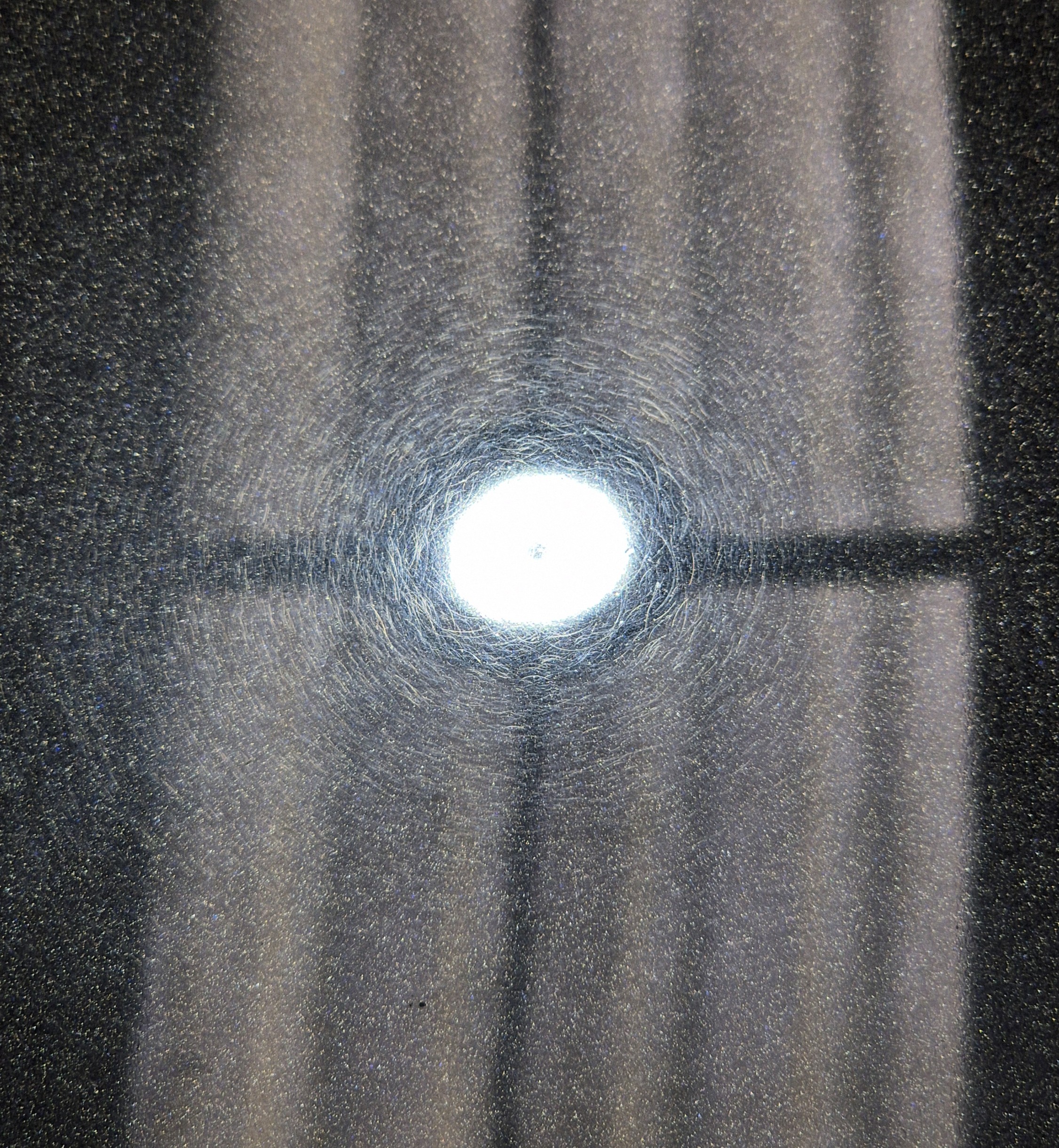 An example of Dual Action Hazing due to extremely heavy polishing without suitable refinement, Sanding Marks and paint defects