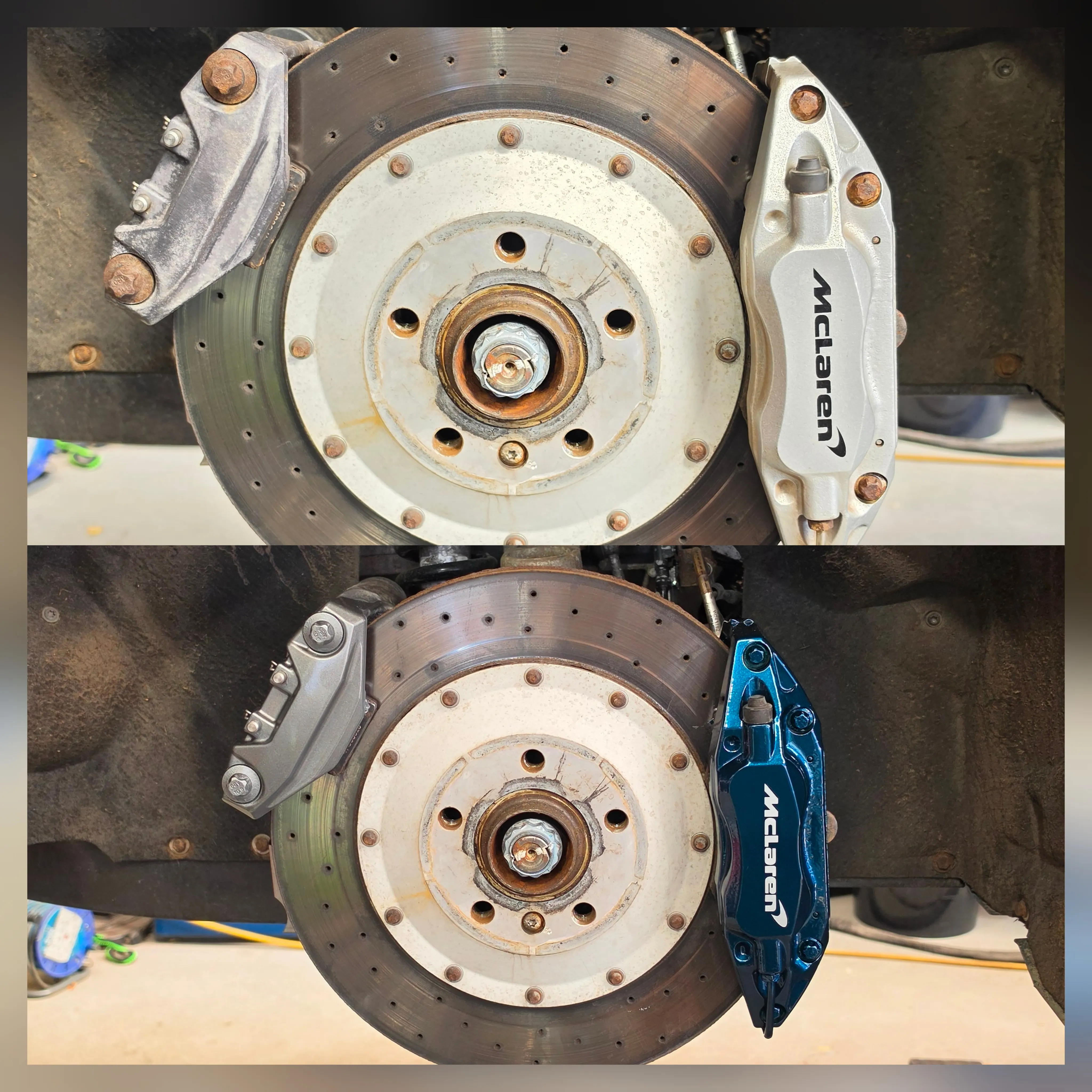 McLaren 570 GT Brake Calipers Painted in a Bespoke MSO Pacific Blue at On Track Detailing in Berkshire, Reading, Near Wokingham