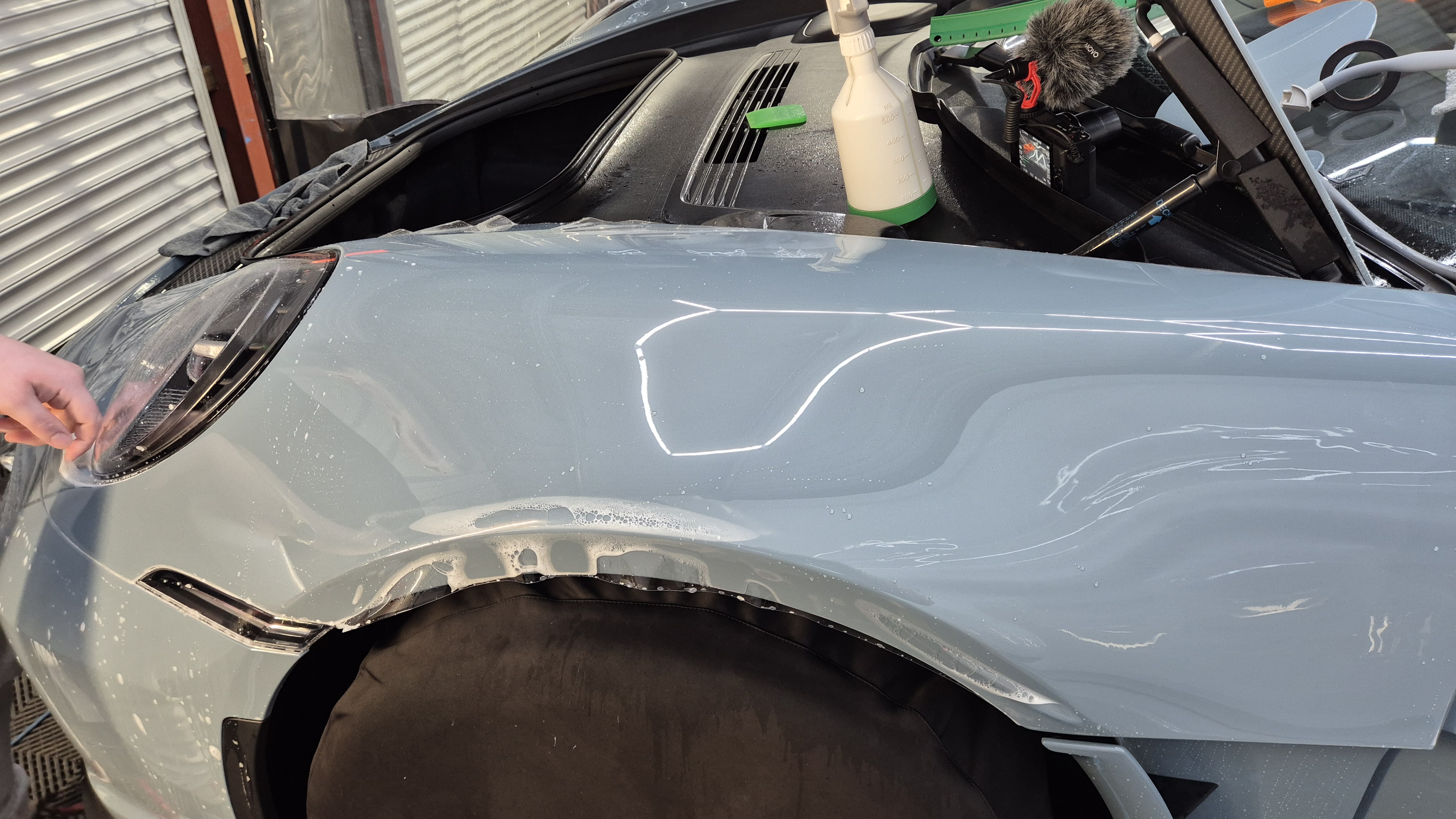 Paint Protection Film Installation on a Porsche 911 S/T at On Track Detailing , Berkshire, Wokingham, near Reading.