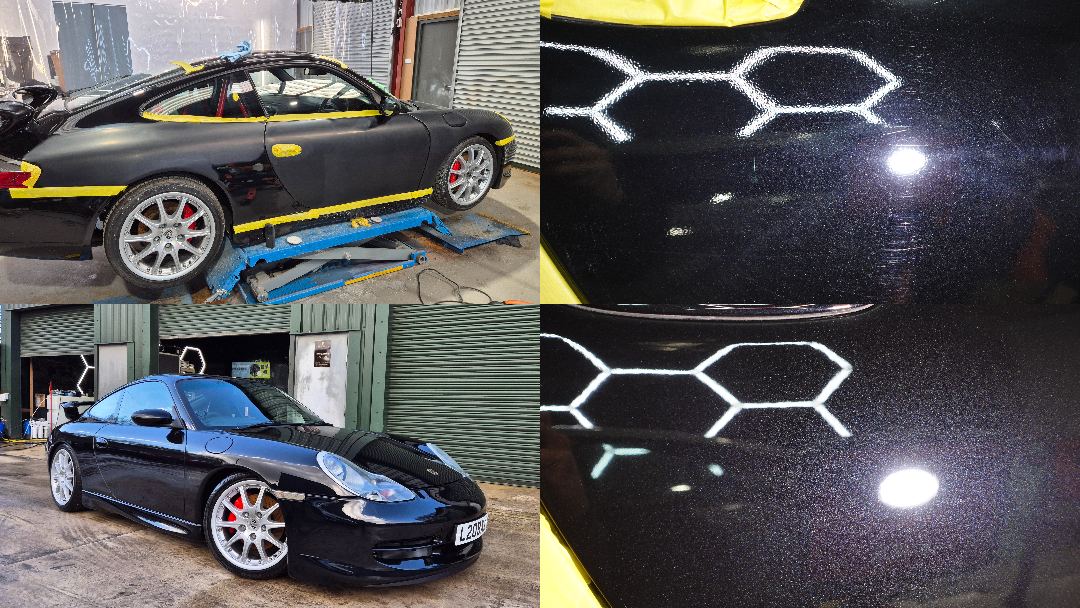 Porsche 911 996 - Multi Stage Paint Correction, Wet sanding and ceramic coating. Completed at On Track Detailing, in Finchampstead Berkshire. Near to Reading, Wokingham and Bracknell.