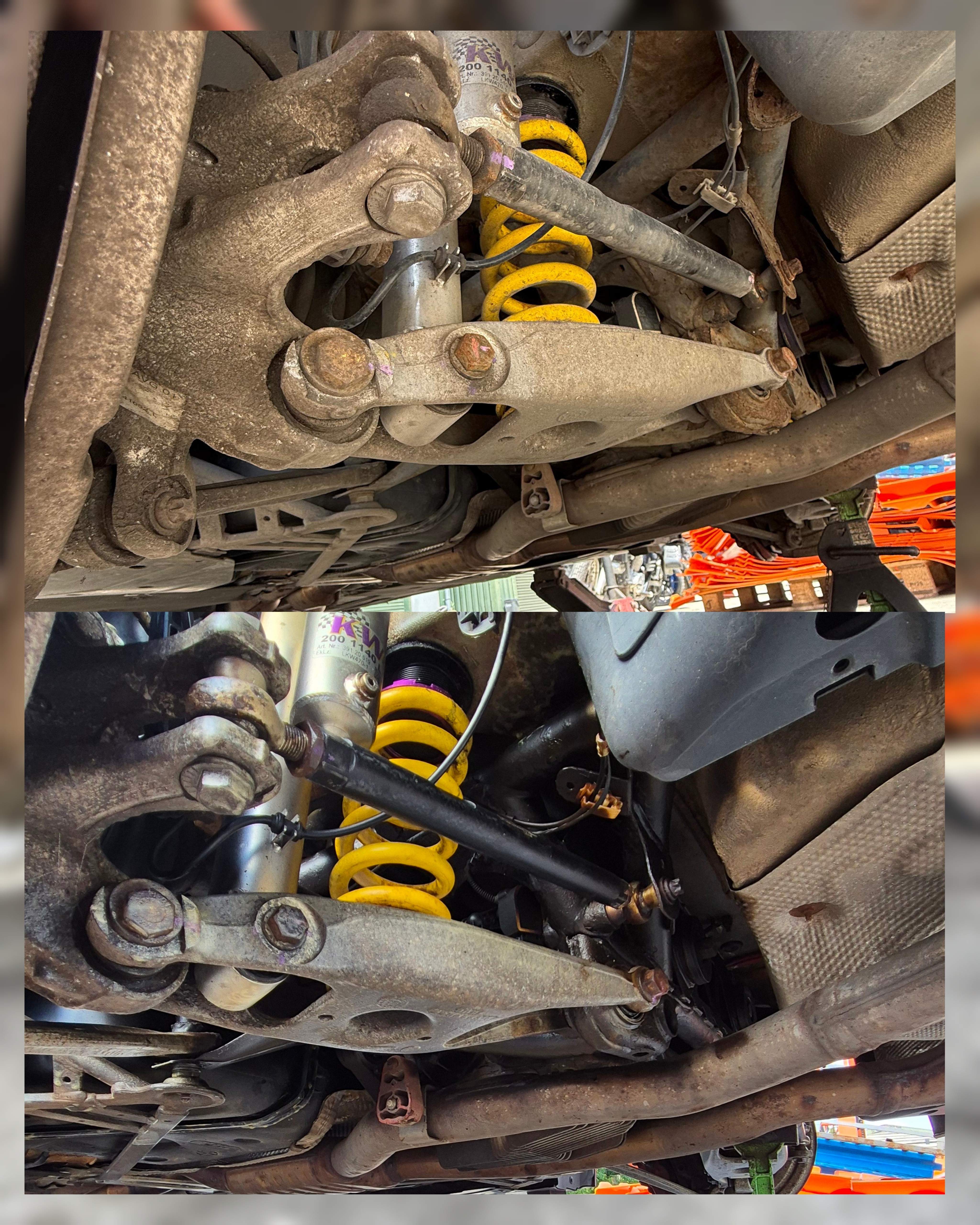 Underbody cleaning and rust removal, treatment with Bilt Hamber Dynax and Lanoguard at On Track Detailing in Finchampstead, Berkshire. Servicing Reading, Bracknell and Wokingham