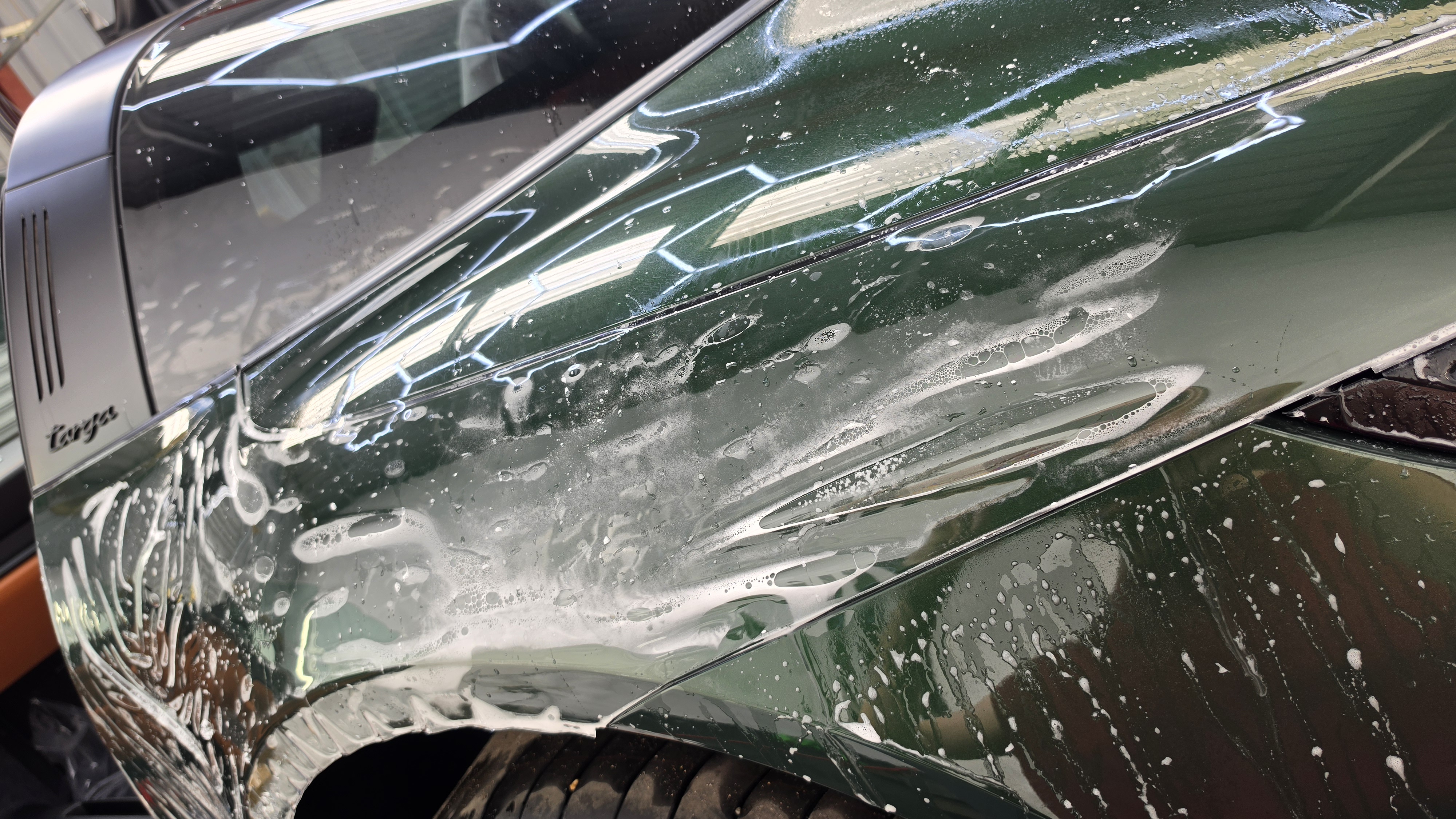 Porsche 911 Targa Paint Protection Film Installation PPF, On Track Detailing, Berkshire, Finchampstead. Near Reading, Wokingham and Bracknell
