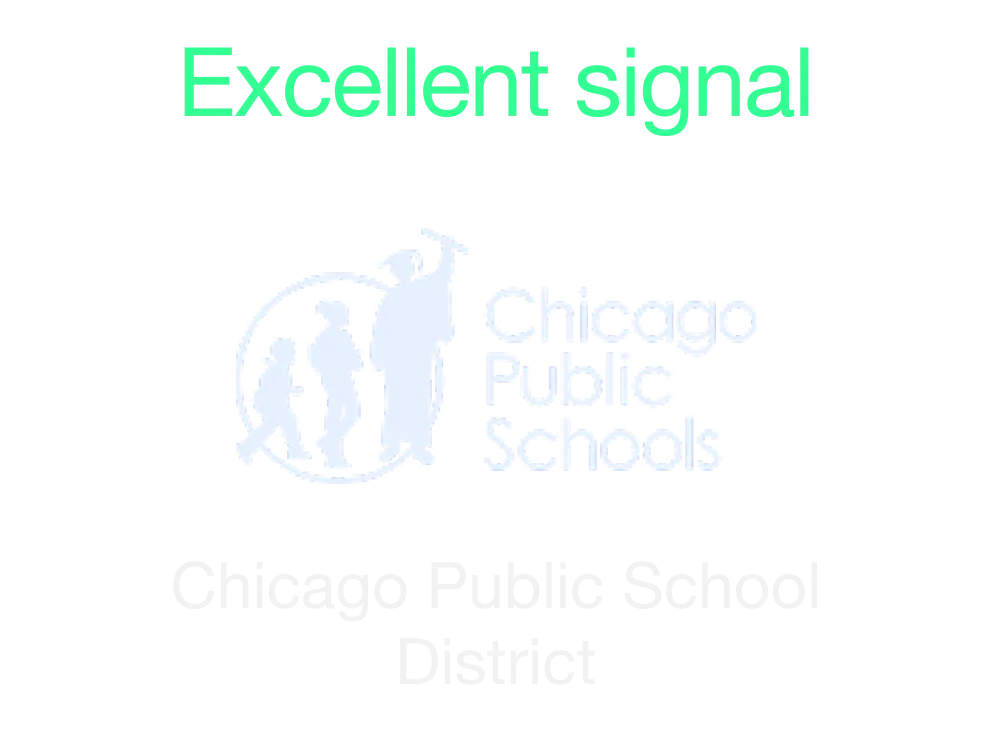Represent an excellent signal of Chicago public school district