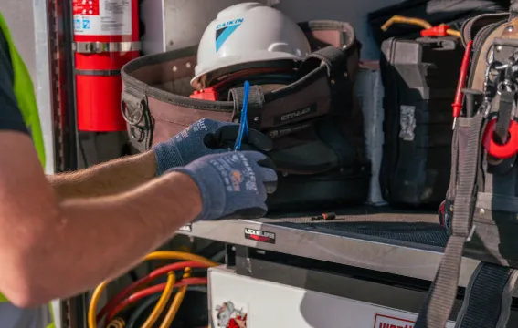 
Hands handling tool.