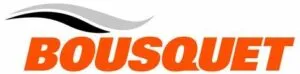 Bousquet logo highlighting the brand’s identity in bold orange and sleek design.
