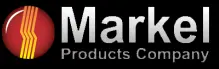 Markel Products Company logo featuring stylized red and yellow design elements.
