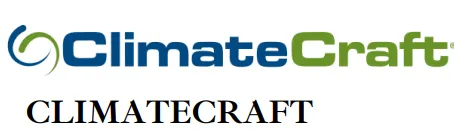 ClimateCraft logo with green and blue curved design