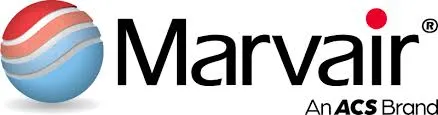Marvair logo with a stylized globe, representing an ACS brand specializing in air conditioning solutions.

