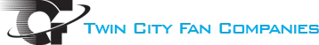 Twin City Fan Companies logo featuring a stylized fan design and brand name.
