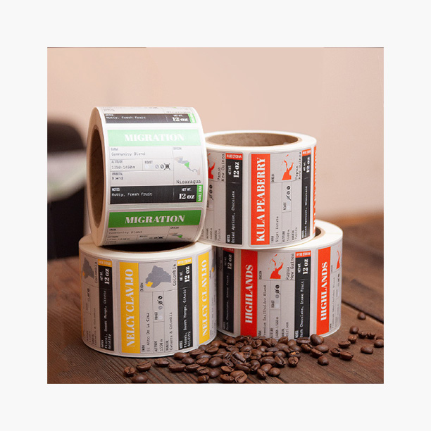 label tools for coffee as a sample of our printing services (Design in The Label)
