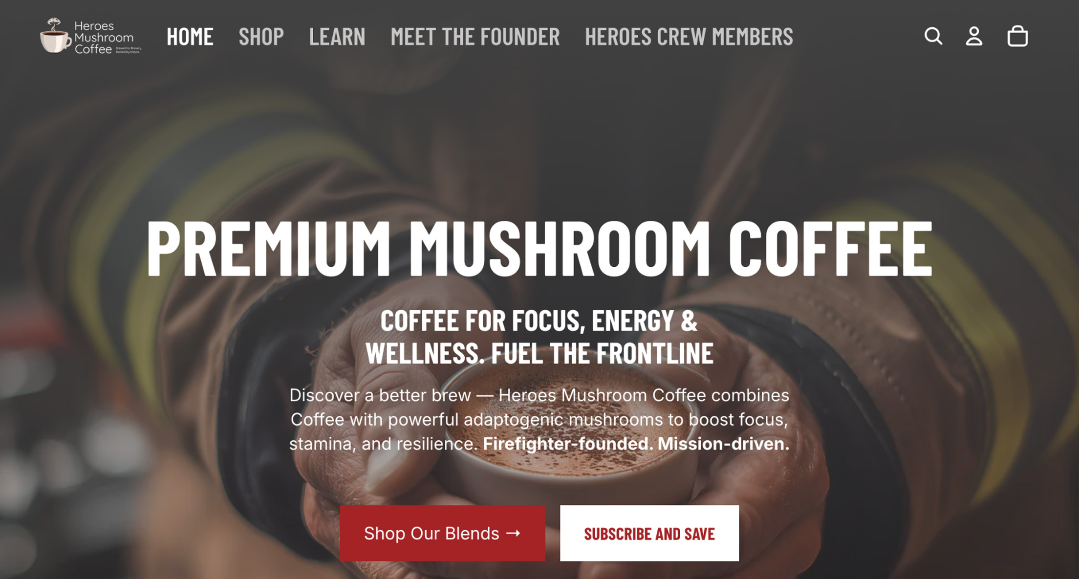 Heroes Mushroom Coffee Shopify Store and Marketing Strategy