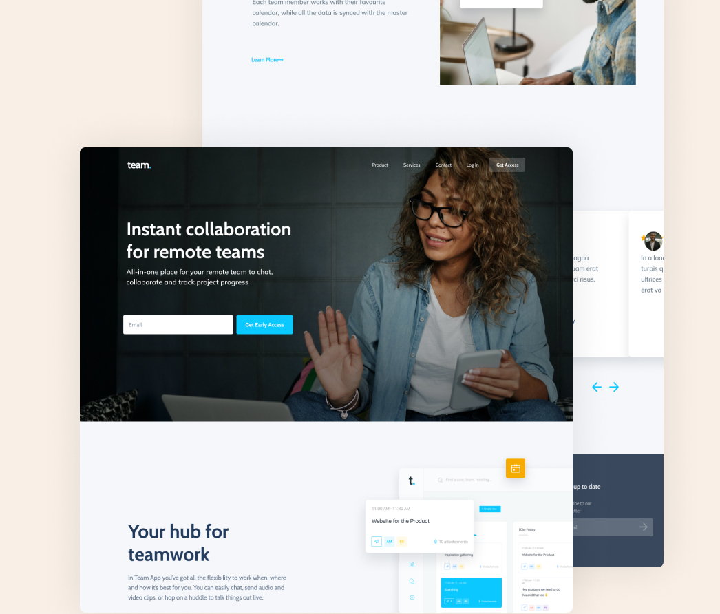 A mockup of a project