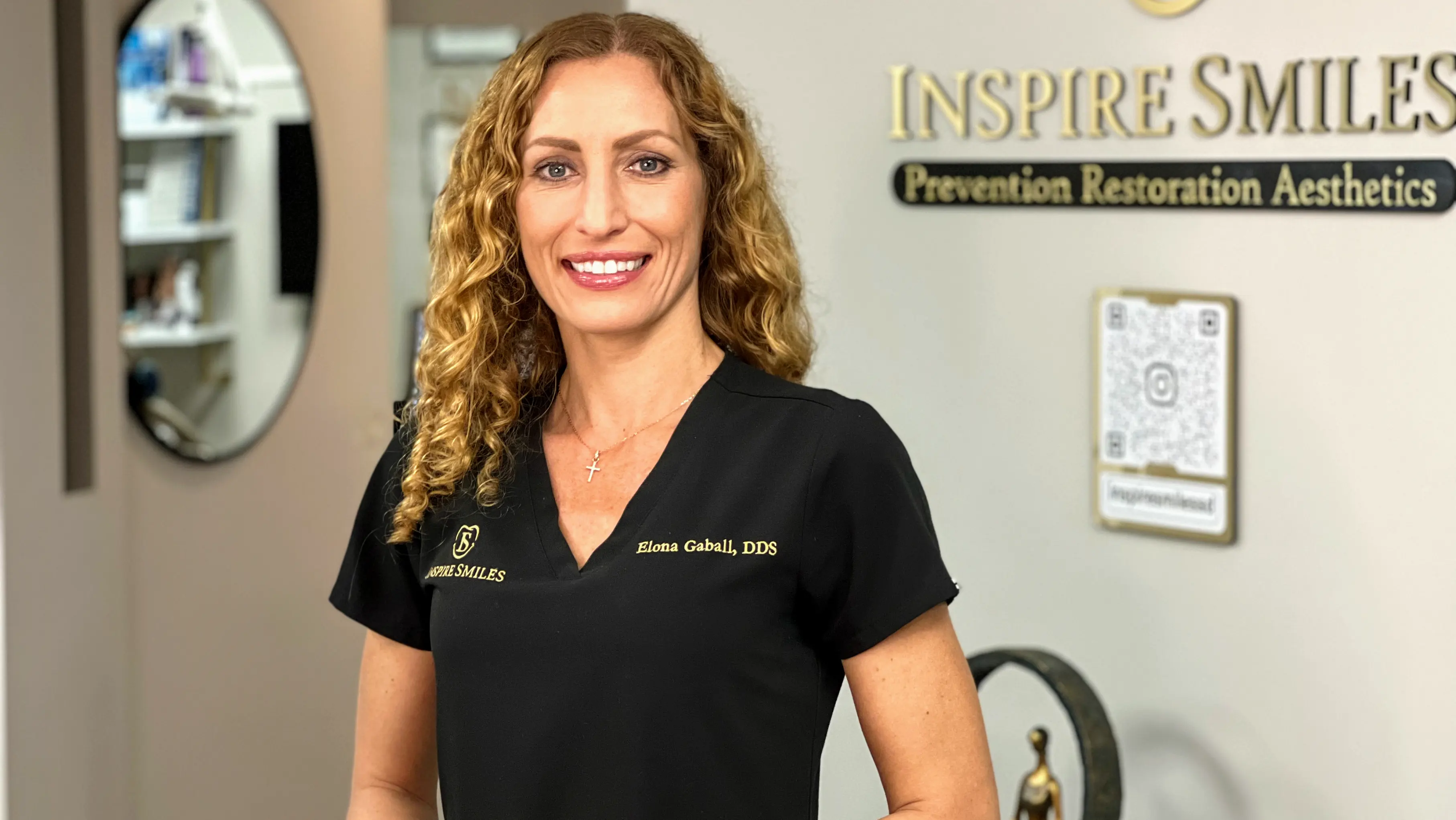 Dr. Elona at Inspire Smiles dental practice in Solana Beach
