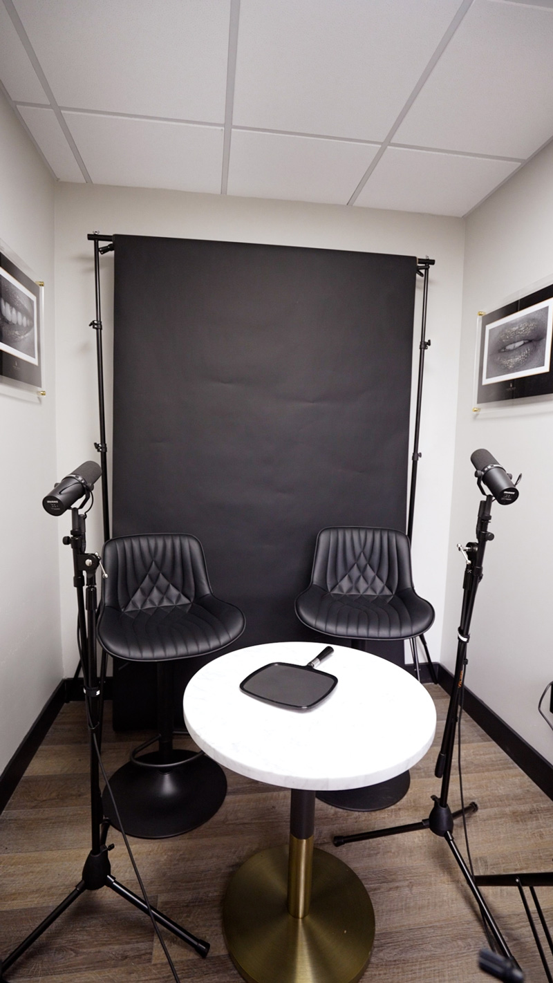In-office photo and video studio at Inspire Smiles in Solana Beach