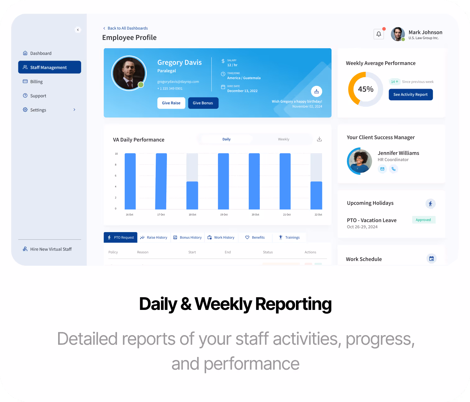Daily & Weekly Reporting
