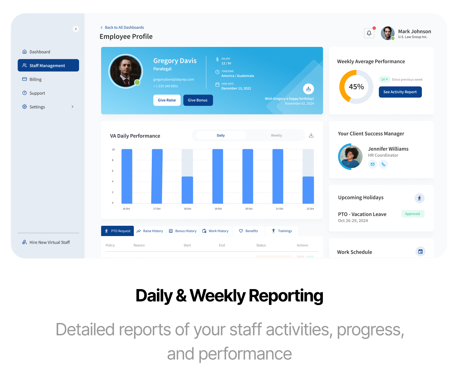 Daily & Weekly Reporting