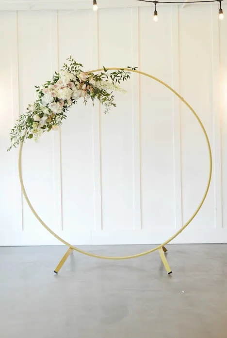 Gold hoop backdrop