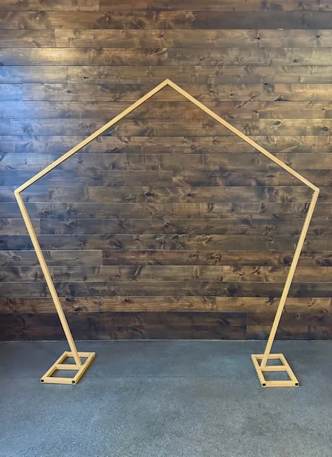 Gold pentagon backdrop