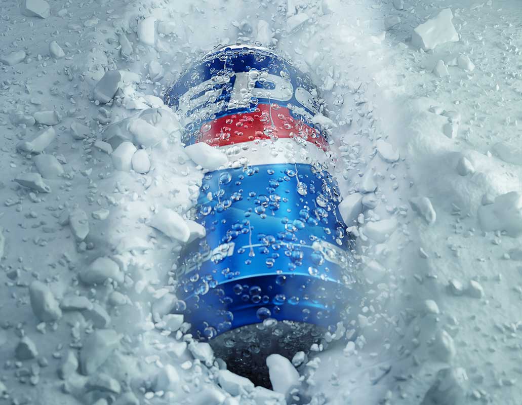 3D Pepsi Freezing Animation