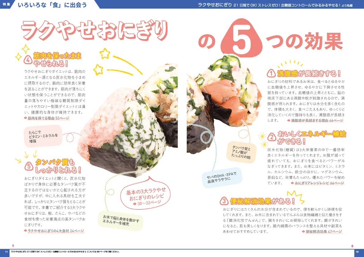 ラクやせおにぎり
21日間でOK！ ストレスゼロ！血糖値コントロールでみるみるやせる！