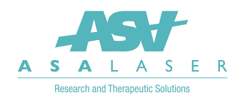 ASALASER Logo mit dem Slogan Forschung und therapeutische Lösungen.