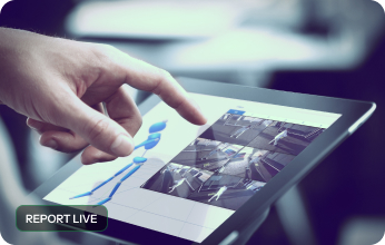 Simple, Shareable Delivery — report open on a tablet
