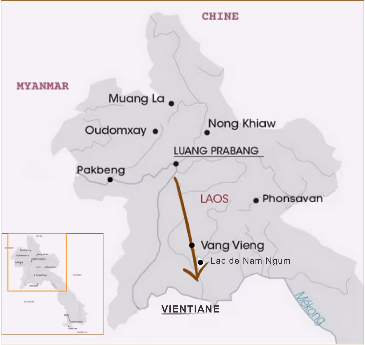 iCANN Life Sciences - congres Laos itinéraire