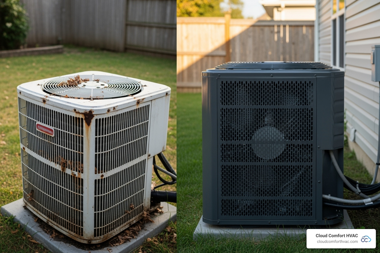 Old AC unit vs new modern AC unit - ac repair torrance