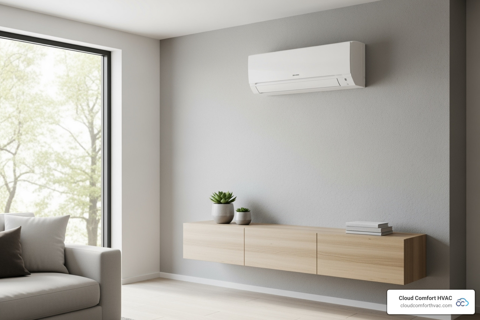 ductless mini-split unit on a wall - AC repair Torrance CA