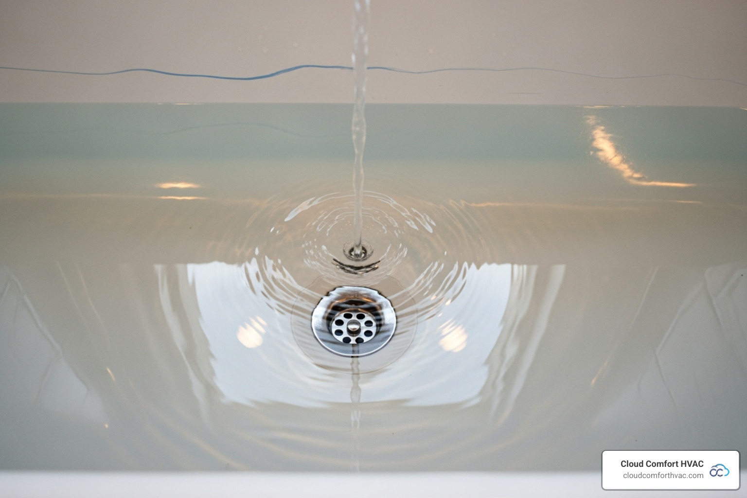 Image of a slow-draining bathtub - drain cleaning torrance ca Image of a slow-draining bathtub - drain cleaning torrance ca