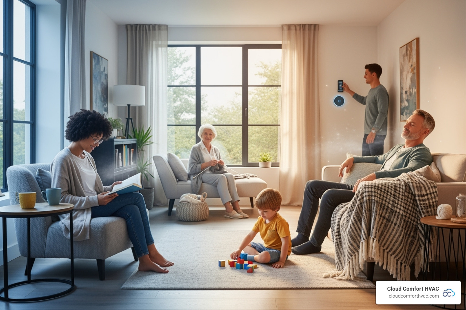 family enjoying different temperatures - ductless ac installation torrance