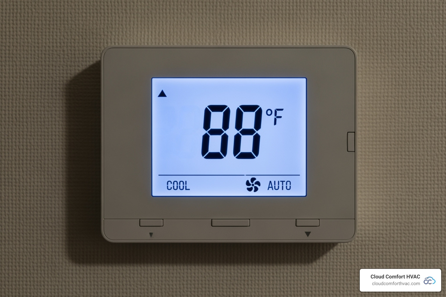 Thermostat showing a high temperature despite the AC being on - AC repair Manhattan Beach