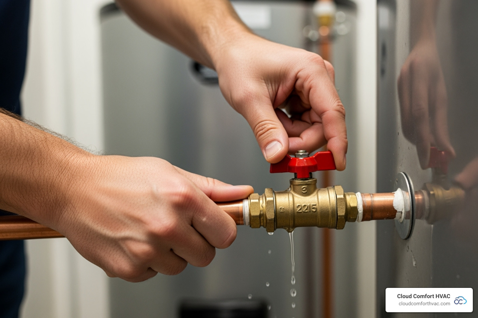 homeowner turning off water valve - water heater removal homeowner turning off water valve - water heater removal