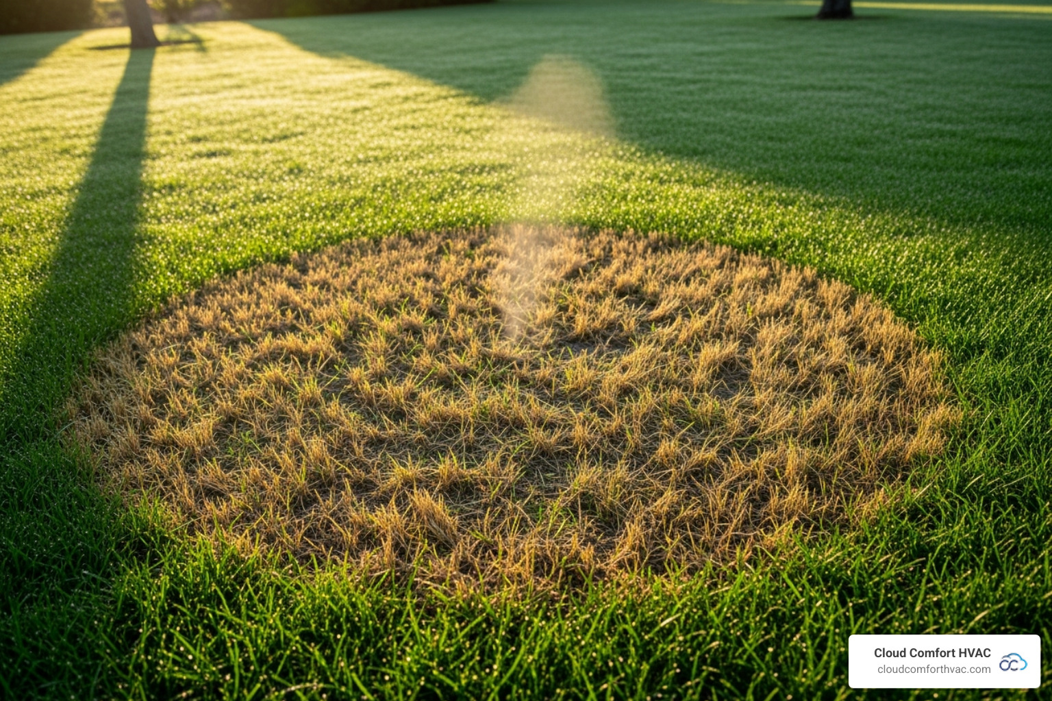 Discolored grass near an underground gas line - Gas line repair Rancho Palos Verdes Discolored grass near an underground gas line - Gas line repair Rancho Palos Verdes
