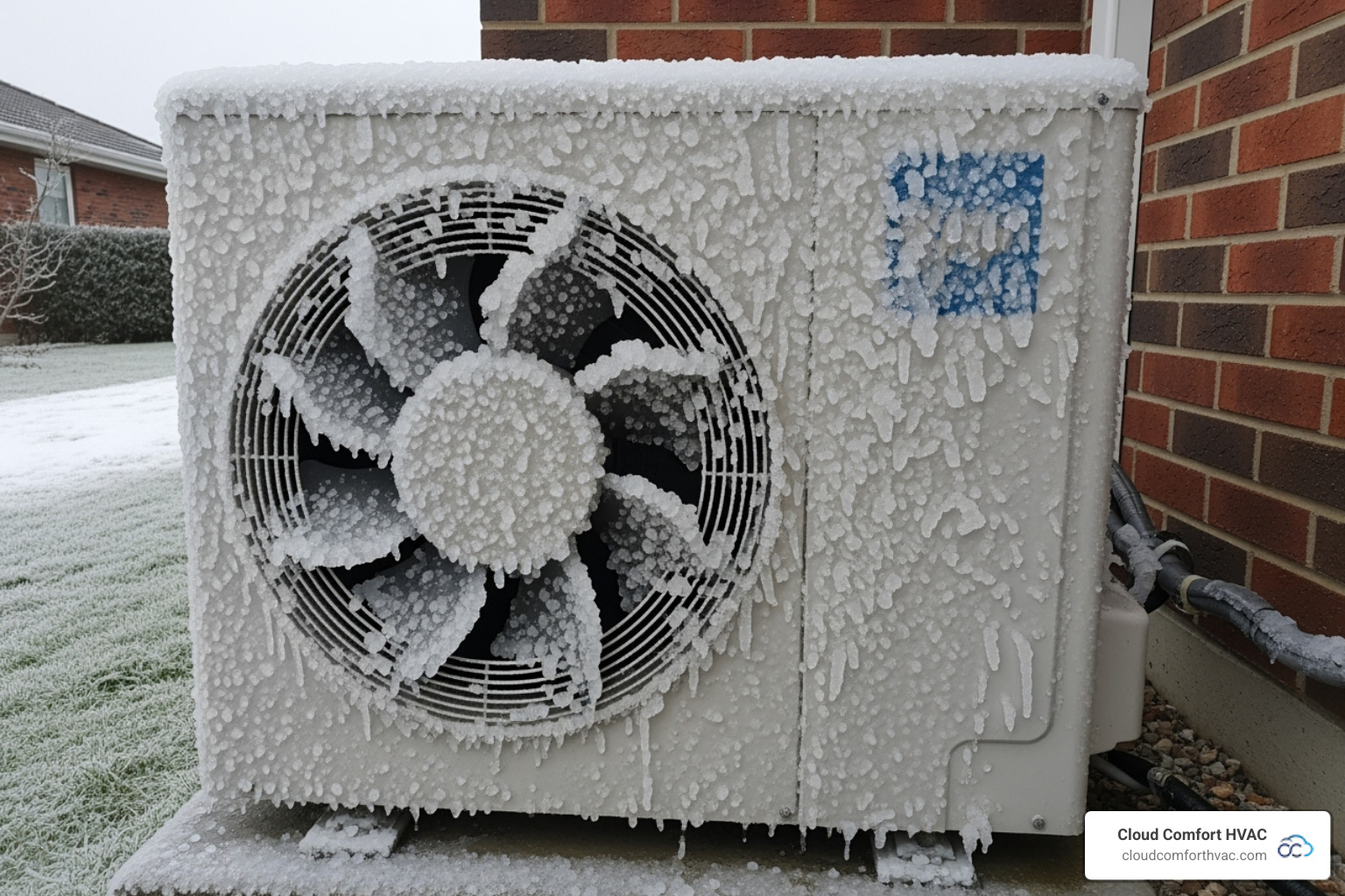 Heat pump outdoor unit covered in ice - heat pump repair torrance, ca
