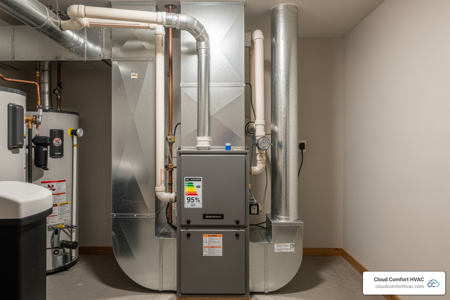 modern high-efficiency furnace unit with Energy Star logo - furnace installation estimate lomita modern high-efficiency furnace unit with Energy Star logo - furnace installation estimate lomita