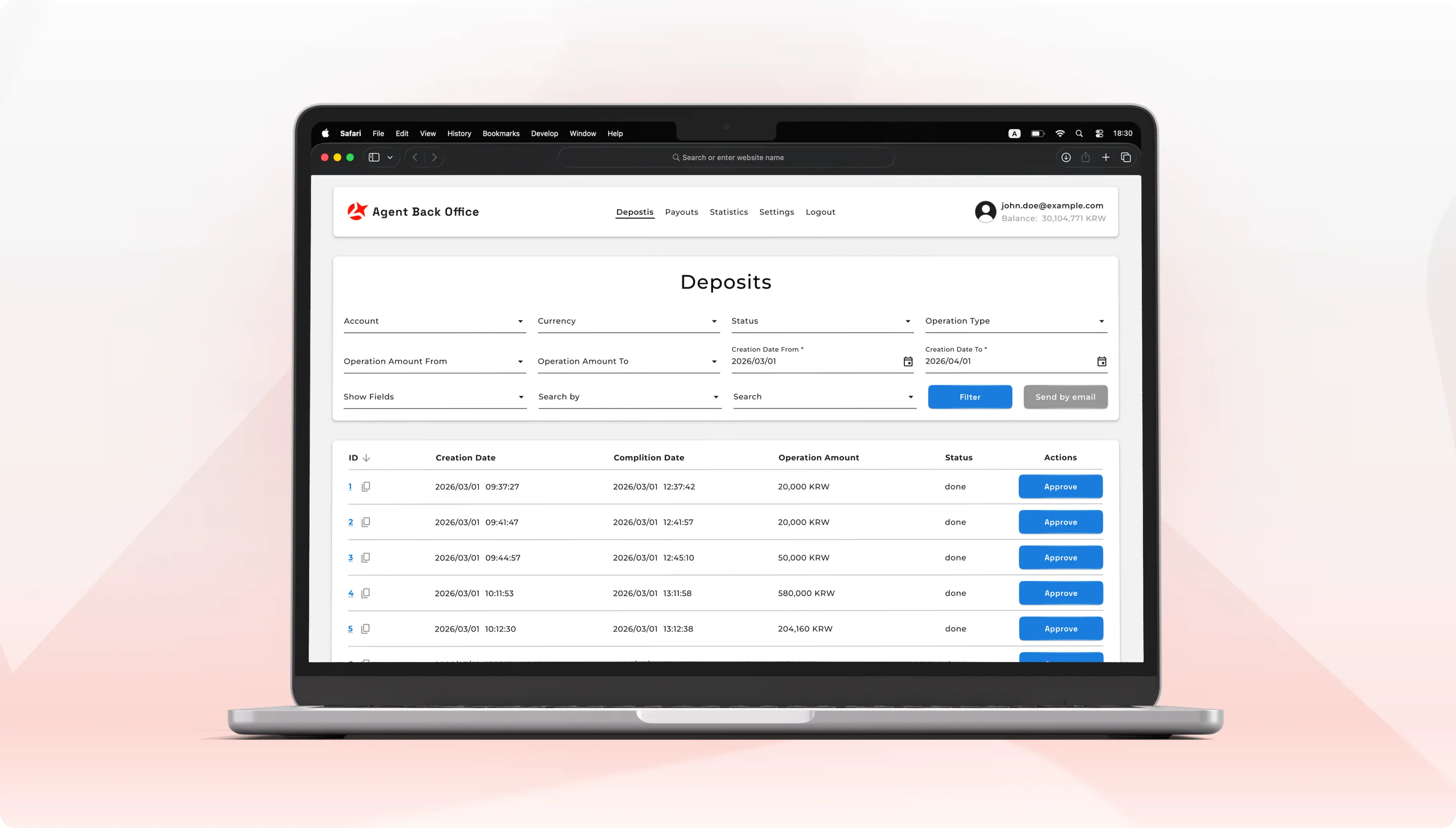 P2P-Agent-Dashboard-SPAYZ.io-back-office