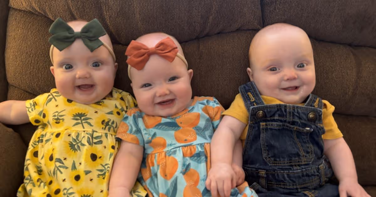 Triplets Adah, Caroline and Stetson