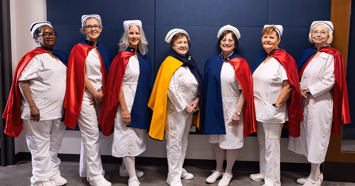 Nurses dressed as superheroes
